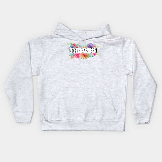 Northeastern University Kids Hoodie by aterkaderk